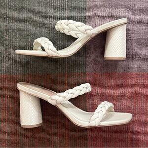 Dolce Vita White Braided Heels